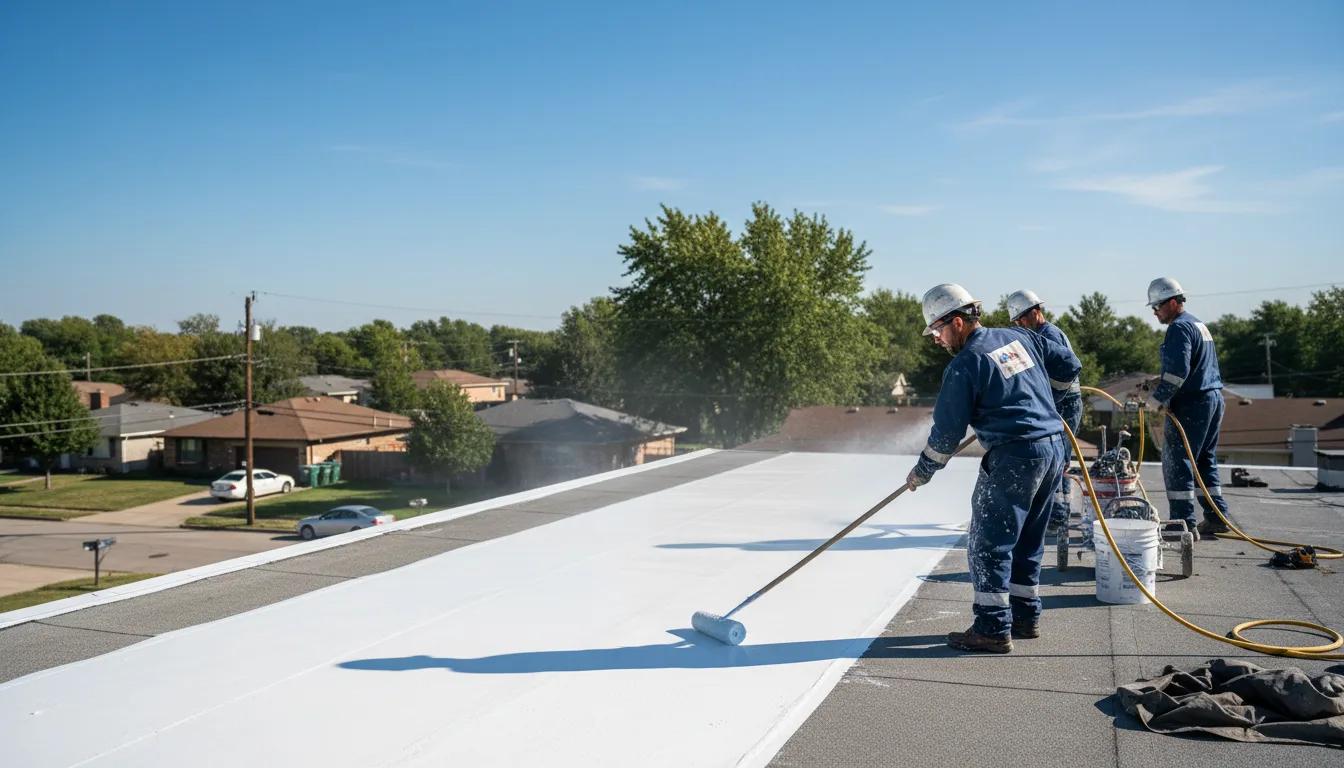 Commercial roof coating in Goddard, KS near me